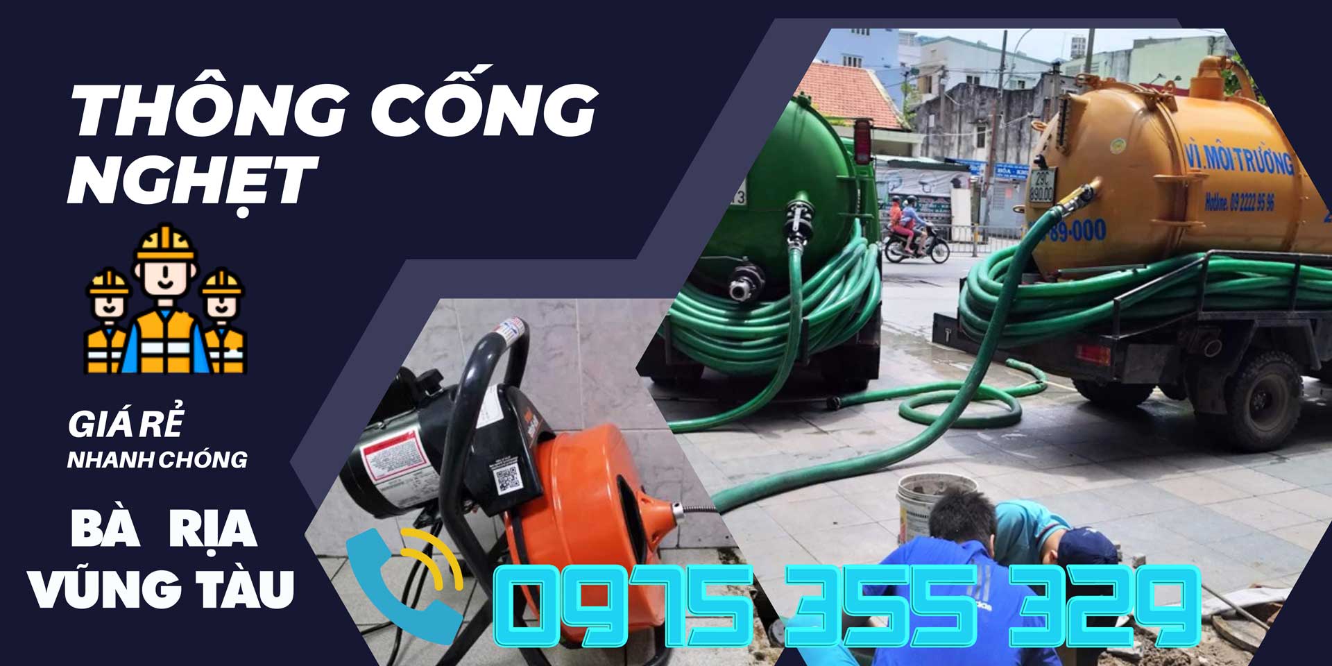 Dịch Vụ Thông Cống Nghẹt Bà Rịa - Vũng Tàu Giá Rẻ - Sạch Sẽ - Nhanh Chóng