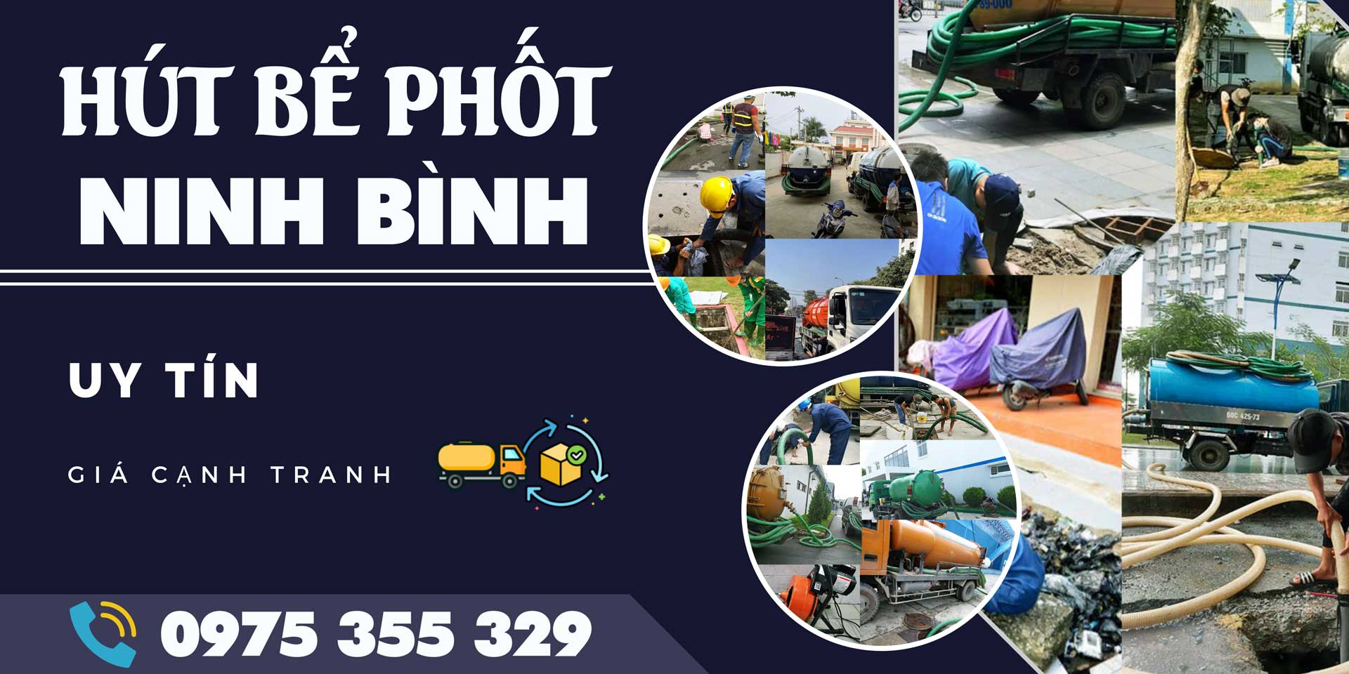 Công Ty Hút Bể Phốt Ninh Bình Giá Rẻ - Sạch Sẽ Đáy Bể - Nhanh Chóng