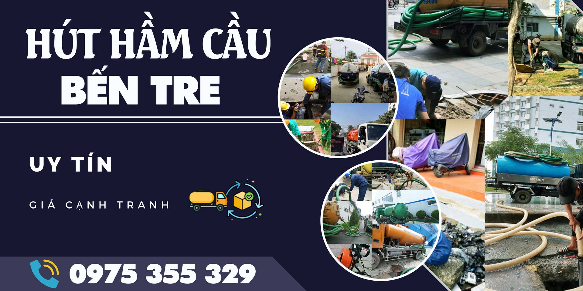 Dịch Vụ Hút Hầm Cầu Bến Tre Sạch Sẽ Đáy Hầm, Giá Rẻ, Nhanh Chóng 24/7