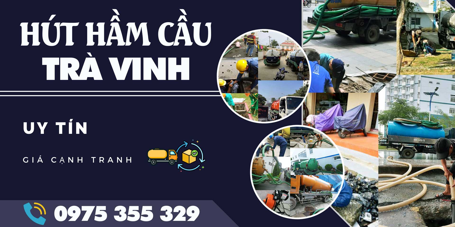 Dịch Vụ Hút Hầm Cầu Trà Vinh Giá Rẻ - Nhanh Chóng - Sạch Sẽ Đáy Hầm